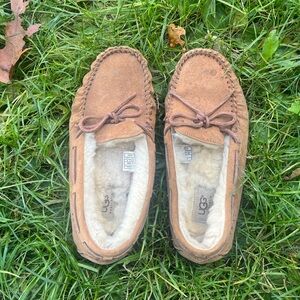 UGG Chestnut Suede Moccasin Slippers